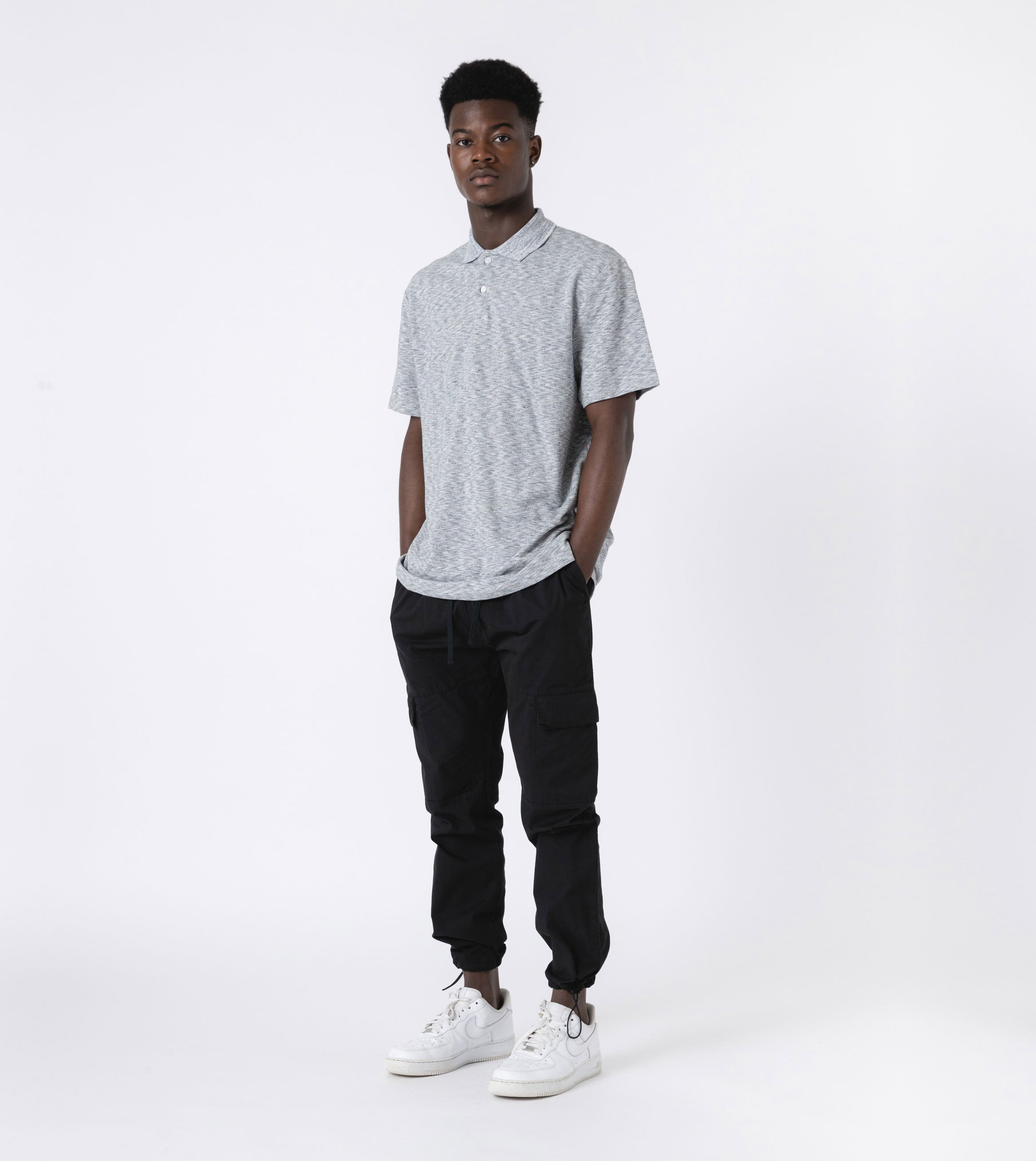 Pique Polo White Noise