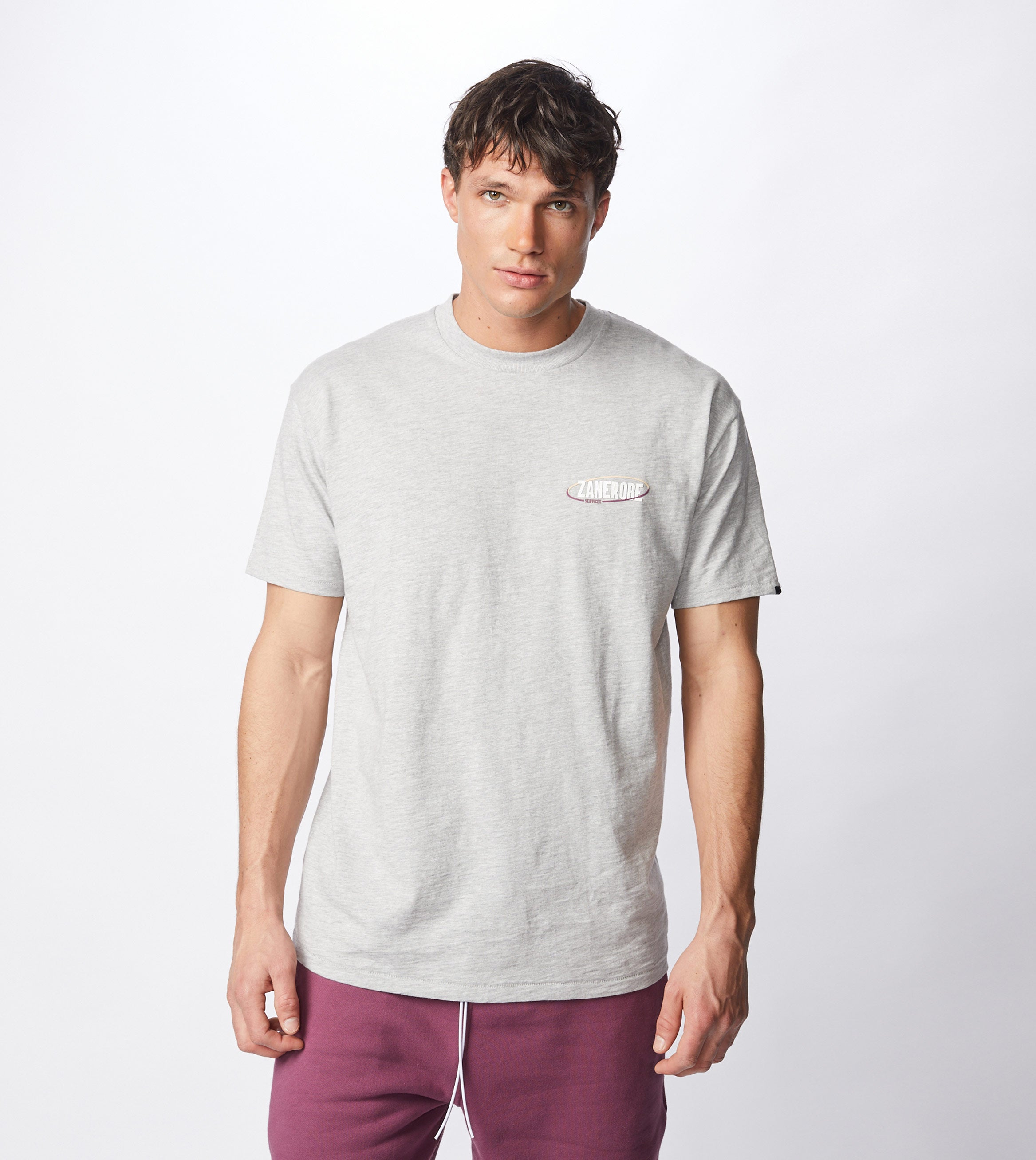 Services Box Tee Silver Marle