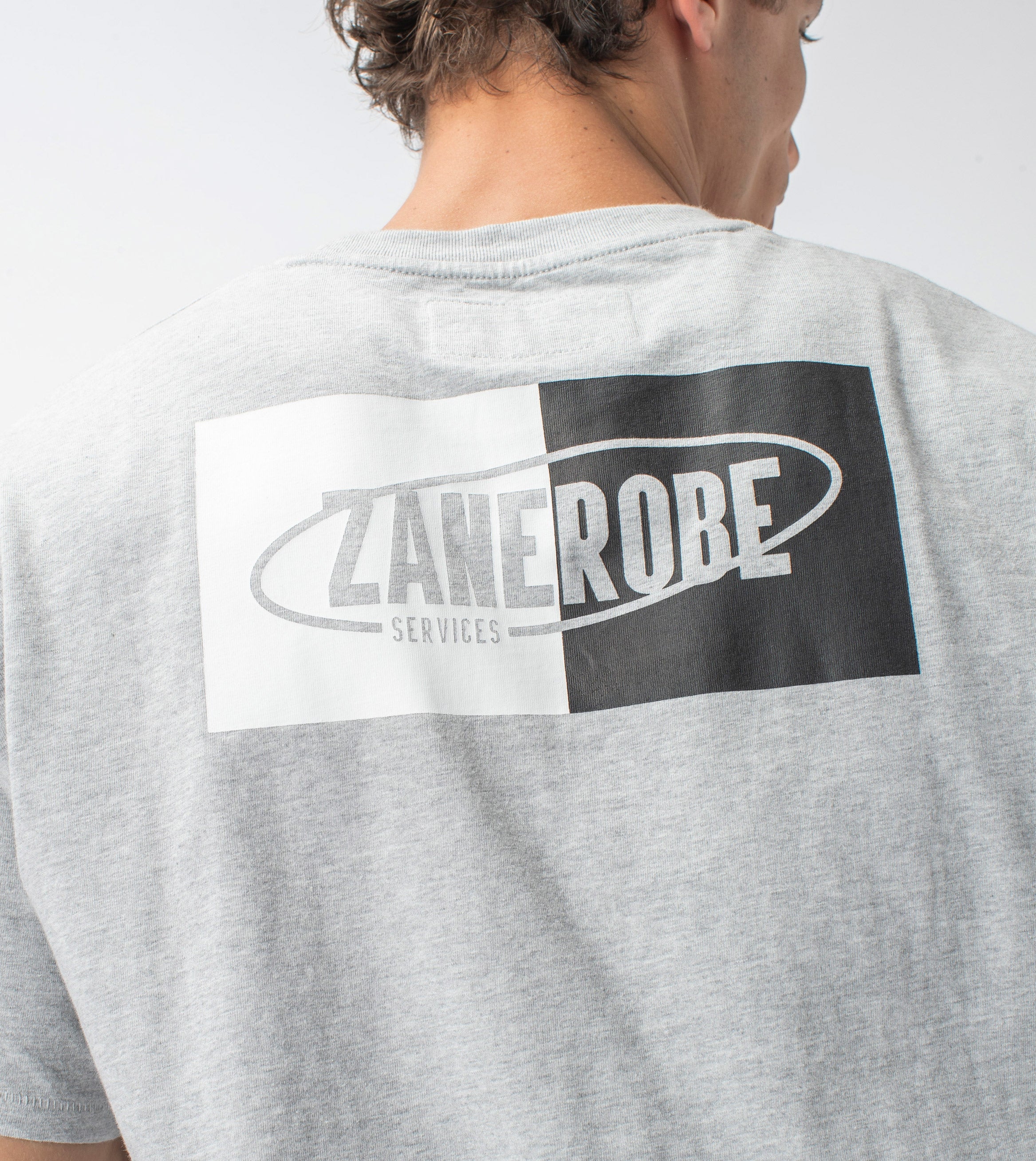 Services Box Tee Silver Marle