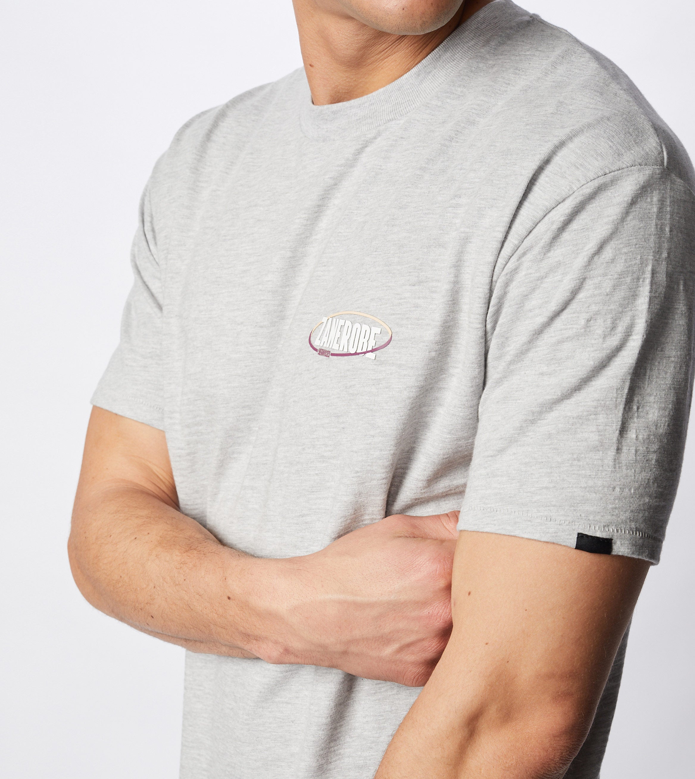 Services Box Tee Silver Marle