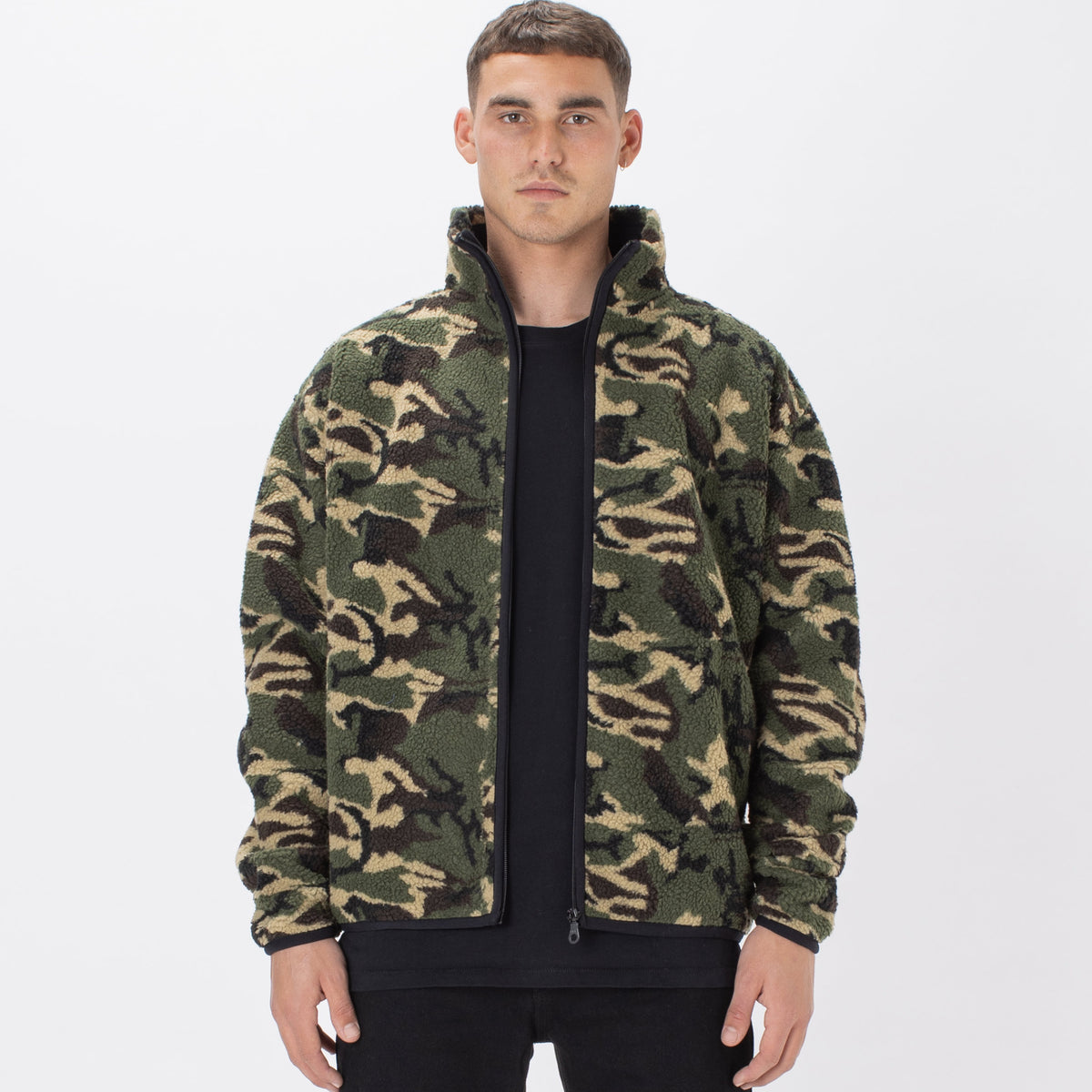 Shearling Track Jacket Dk Camo XS