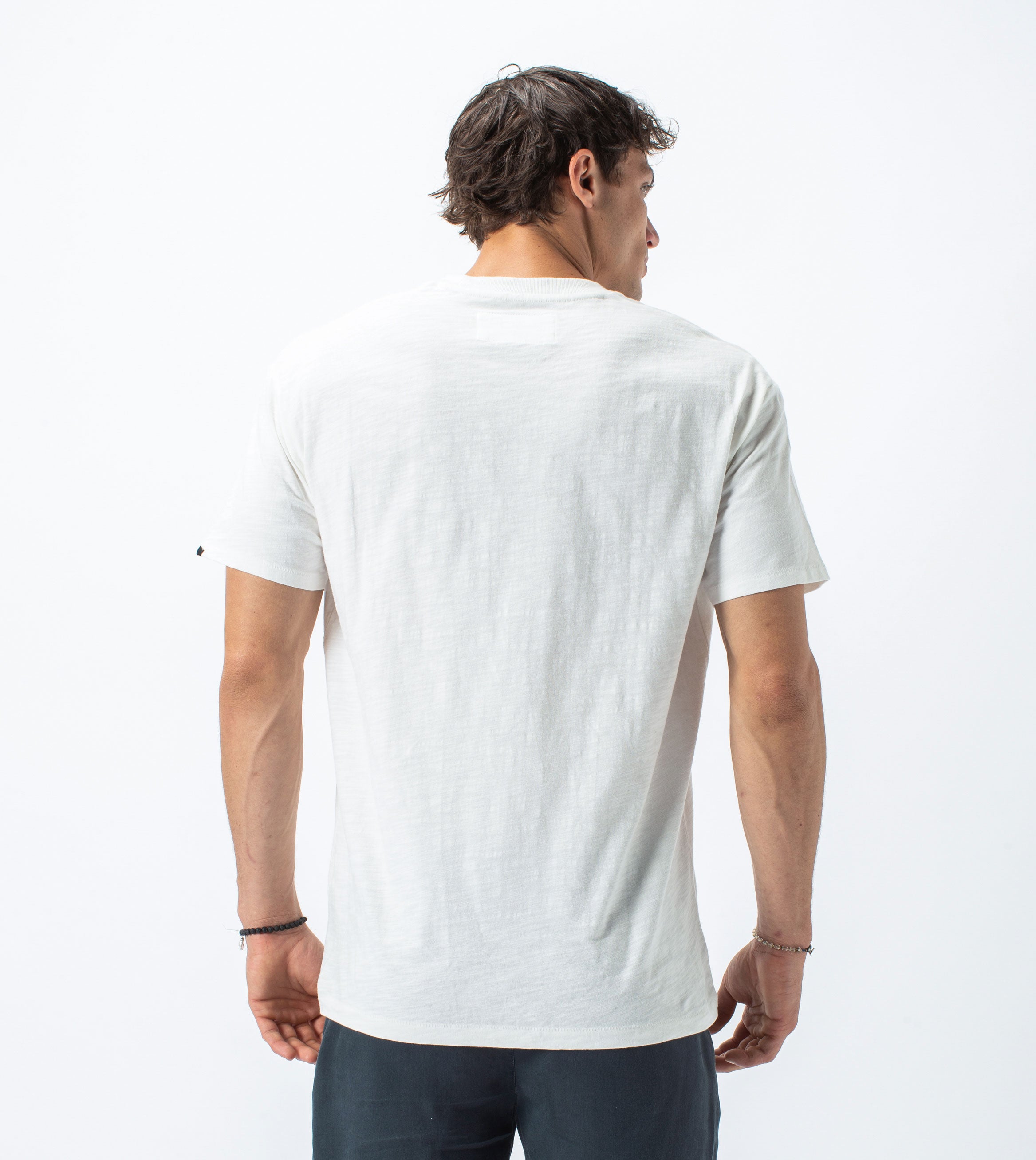 Slub Box Pocket Tee Milk