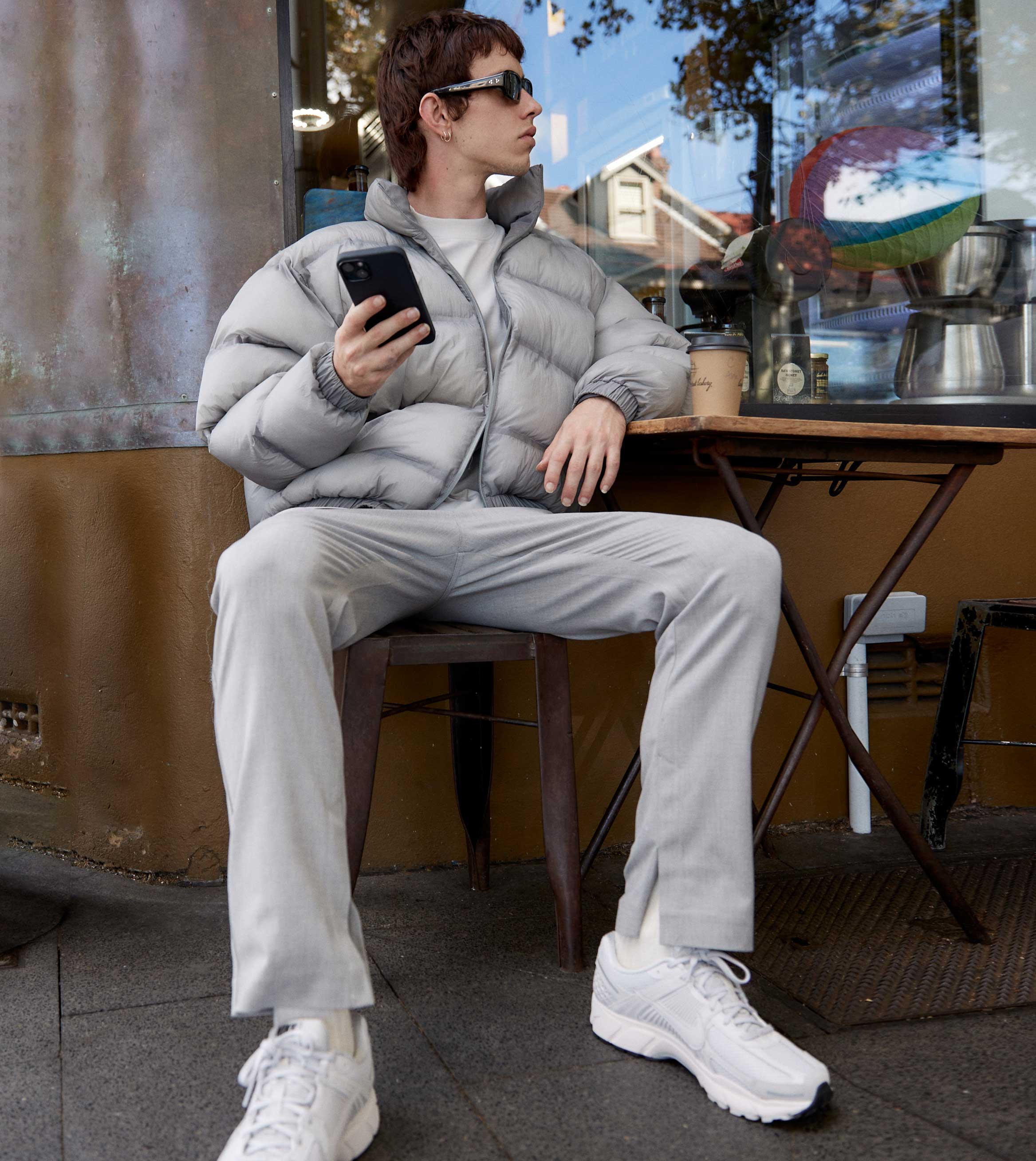 Split Pant Lt Grey Marle