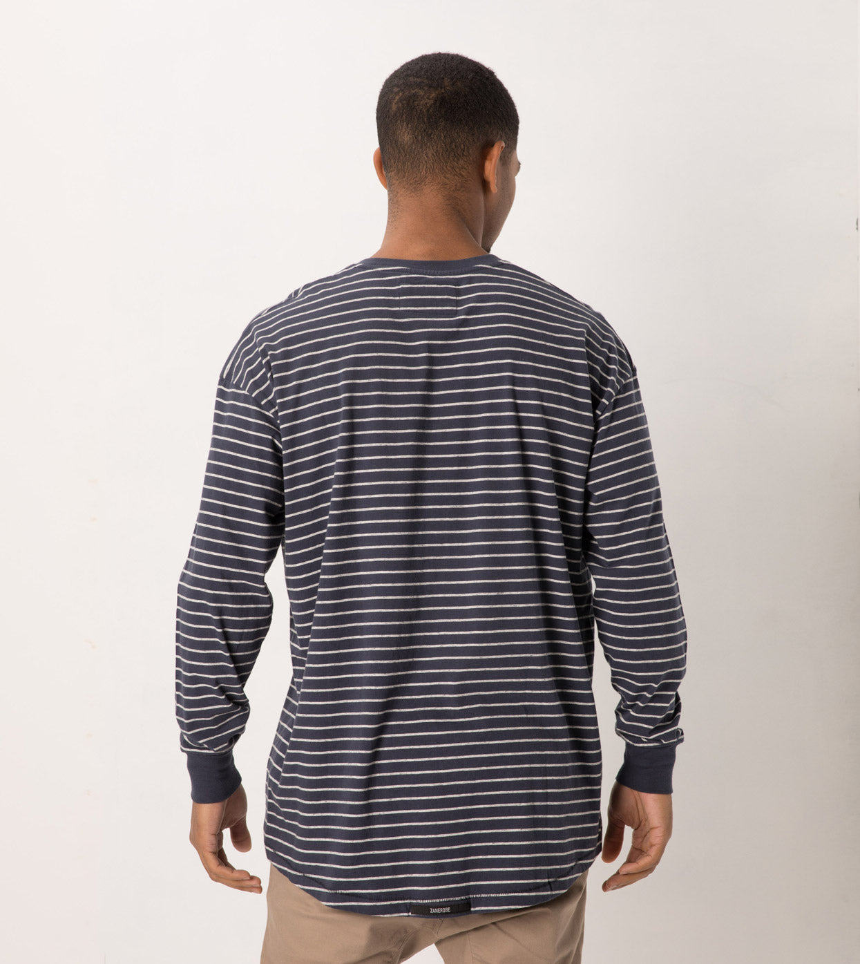 Stripe Rugger LS Tee Duke Blue/Storm Marle