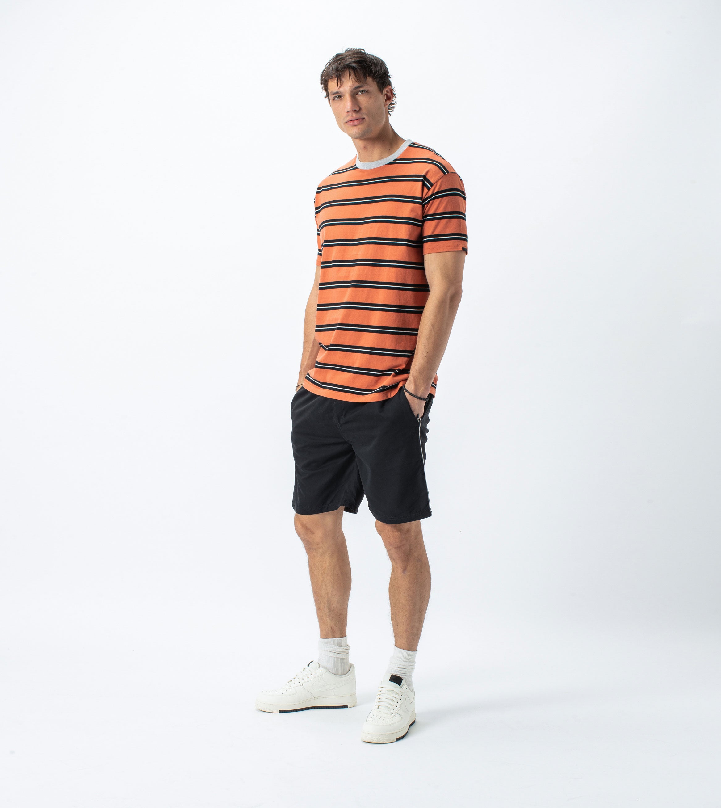 Triplet Box Tee Clay/Black