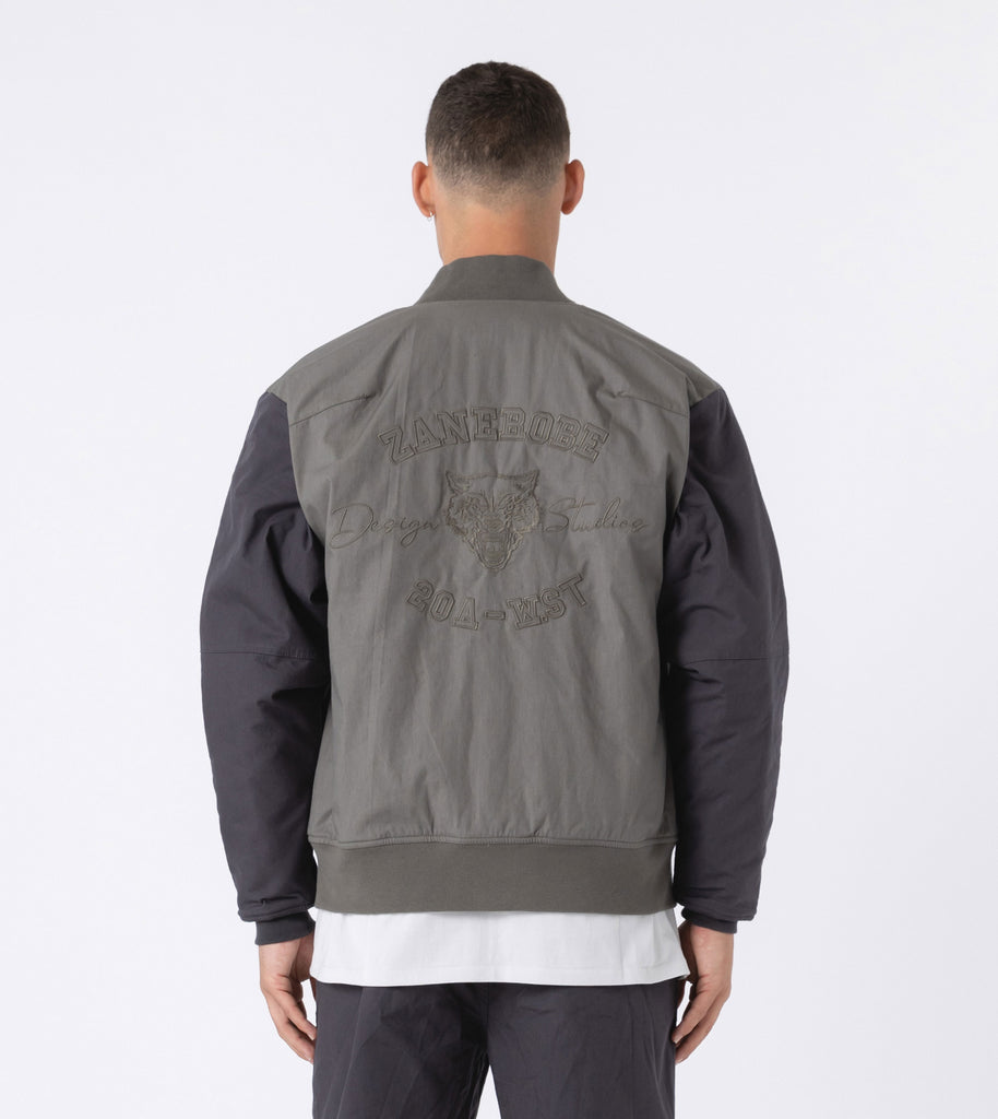 WST Bomber Jacket Dk Moss/Dk Grey ZANEROBE