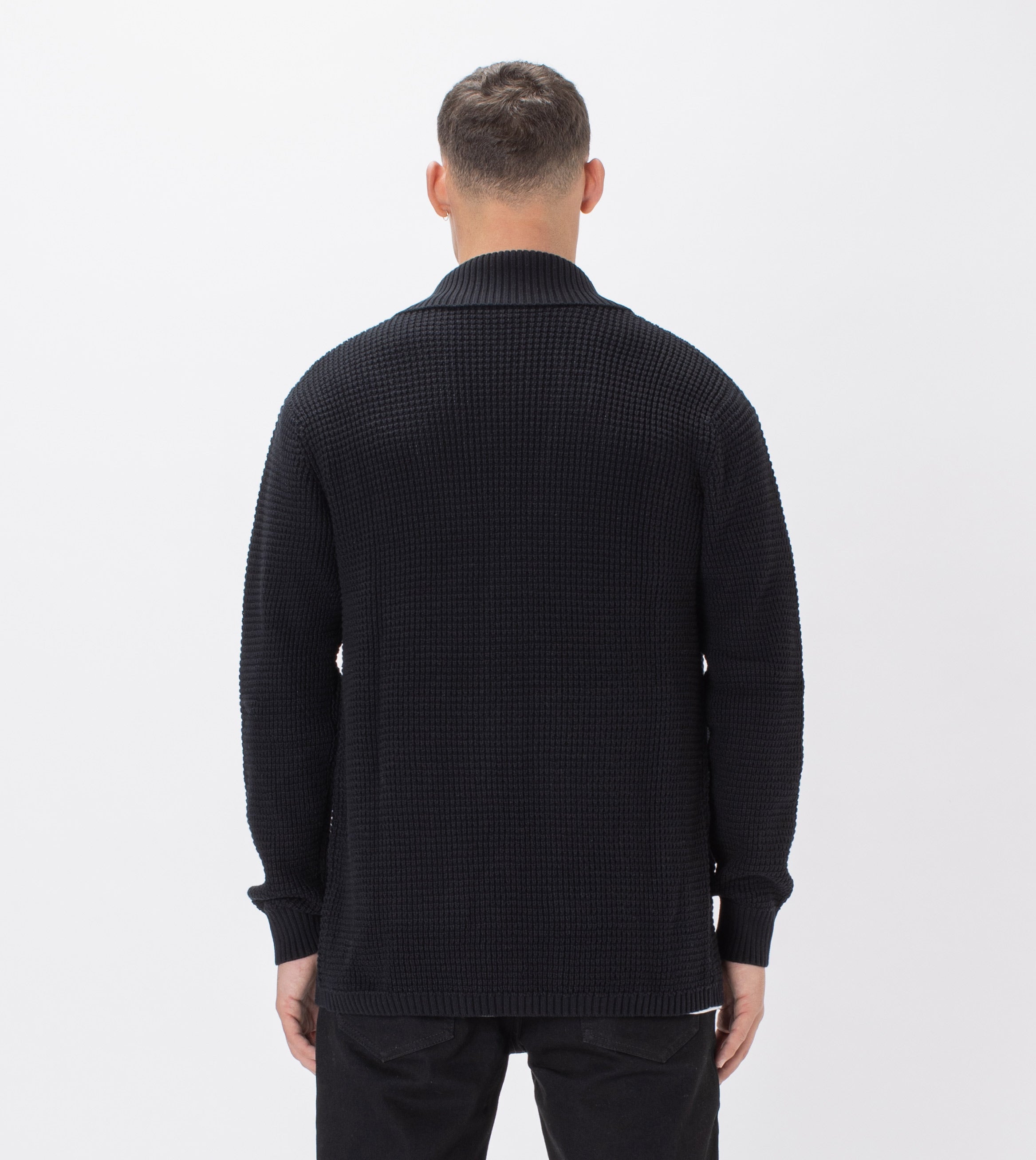 Waffle Harlem Cardigan Black