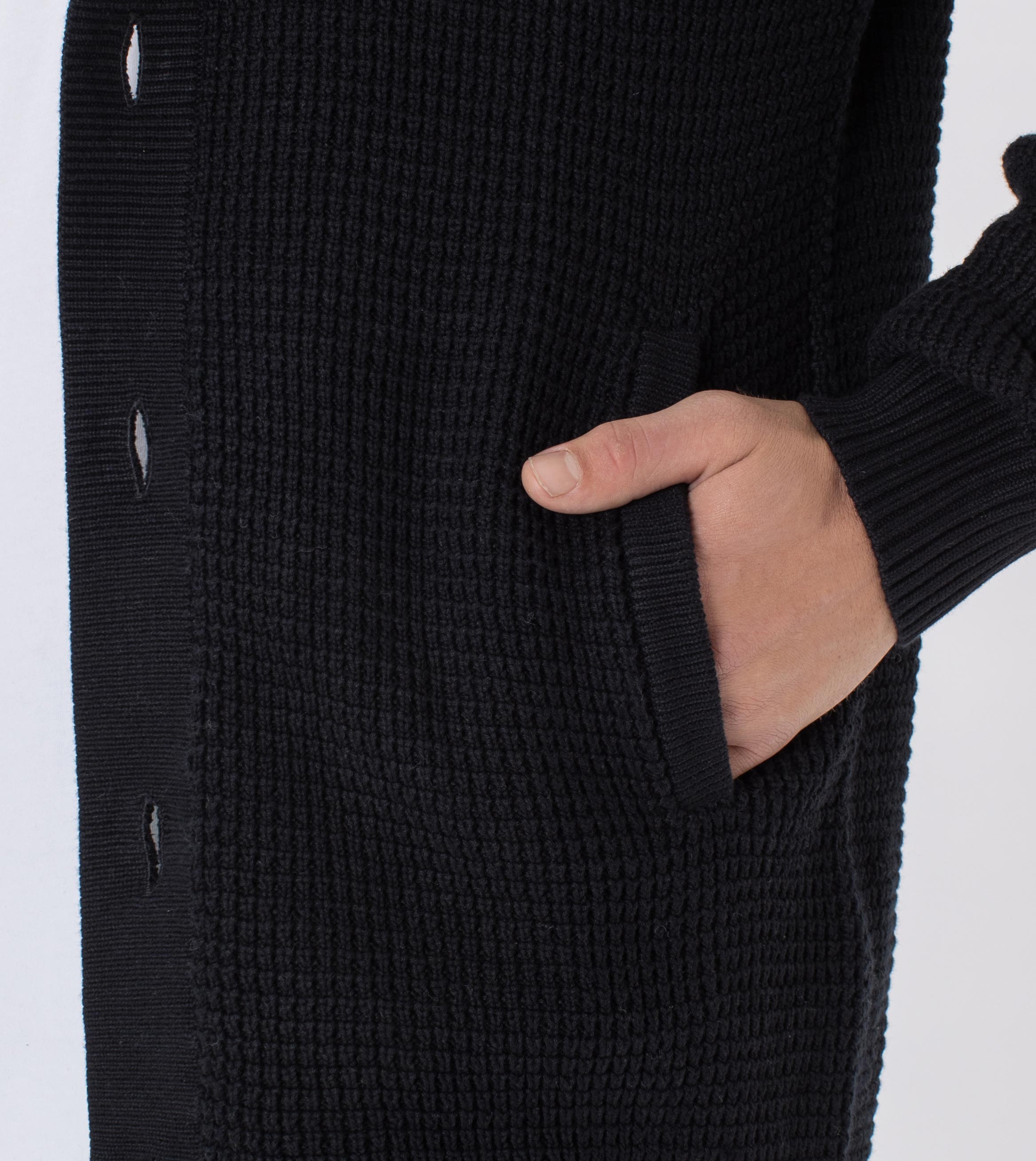Waffle Harlem Cardigan Black