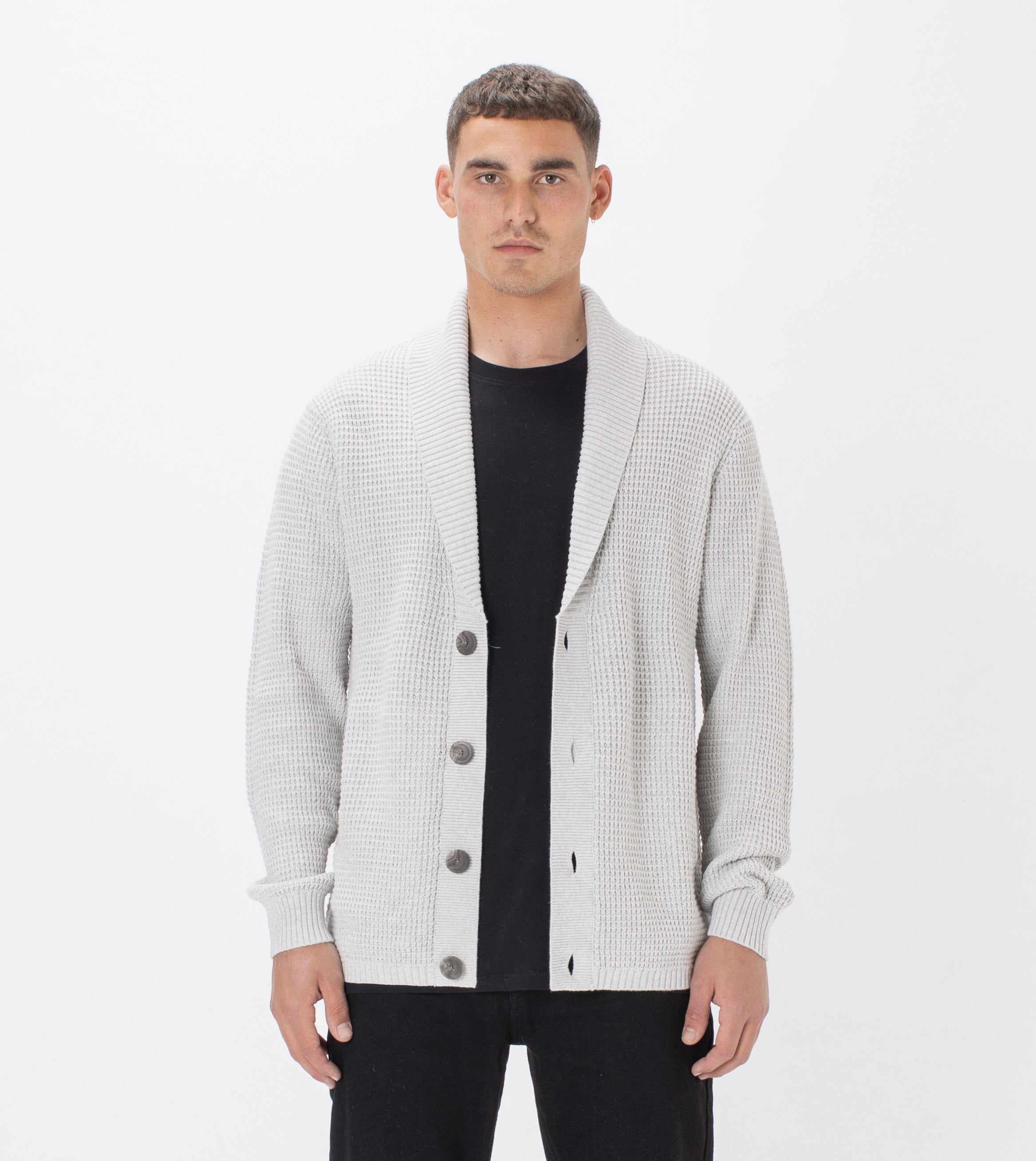 Waffle Harlem Cardigan Blizzard Marle