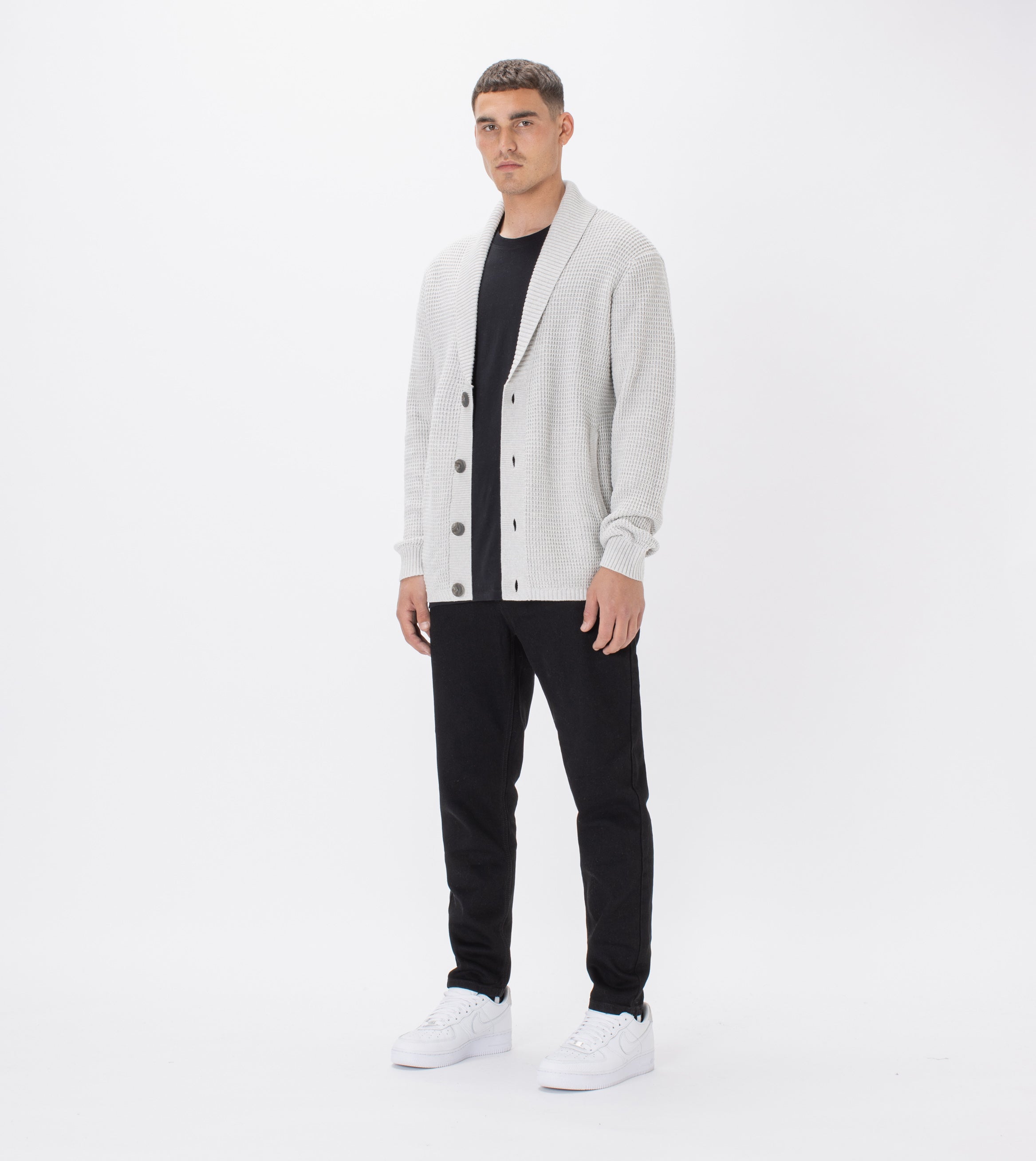 Waffle Harlem Cardigan Blizzard Marle